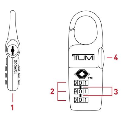 how to unlock new tumi luggage